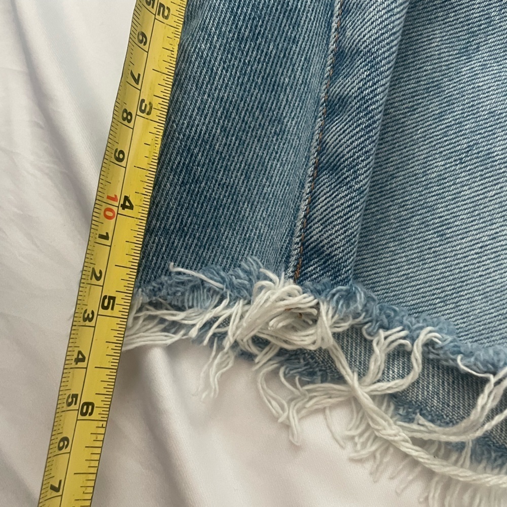 Madewell Relaxed Mid-Length Denim Distressed Shorts - Picture 7 of 7